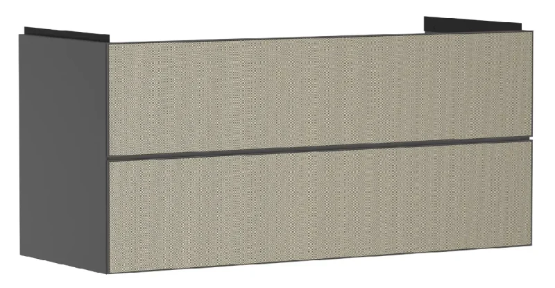 Hansgrohe Xevolos E - izlietnes apakšskapītis 118x58x48 cm, 2 atvilktnes, matēti pelēks/bronza 54186390