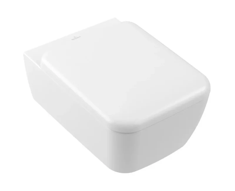 Villeroy & Boch Skyla - piekaramais WC ar sēdekli SoftClosing, TwistFlush, DirectFlush, CeramicPlus, Stone White 4682CLRW