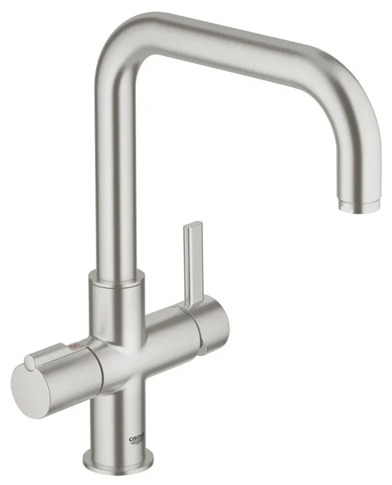 Grohe Red - izlietnes vienas sviras maisītājs Duo, Supersteel 30097DC0