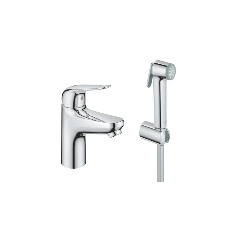 Grohe Euroeco - izlietnes maisītājs ar bidē dušu, hroms 24264001