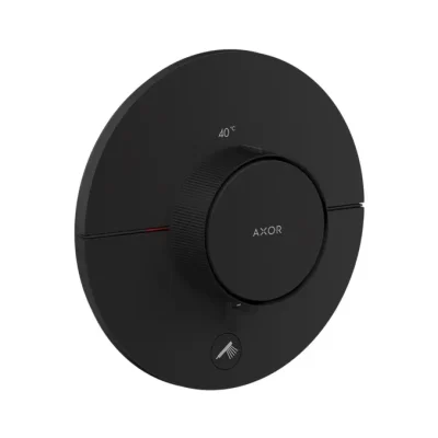 Axor ShowerSelect ID - termostata dušas maisītājs, zemapmetuma montāža, HighFlow, matēti melns 36776670
