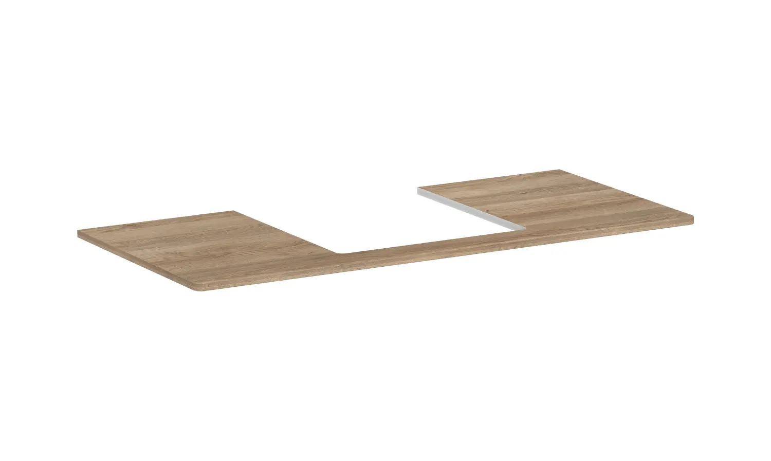 Hansgrohe Xelu Q - izlietnes plātne 118x55 cm, izgriezums vidū, dabīgs ozols 54096230