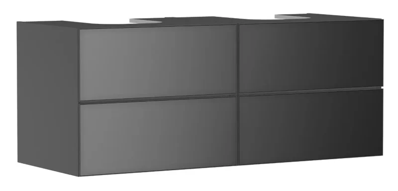 Hansgrohe Xevolos E - izlietnes apakšskapītis 137x56x55 cm, 4 atvilktnes, matēti pelēks/metāliskais pelēks 54198770
