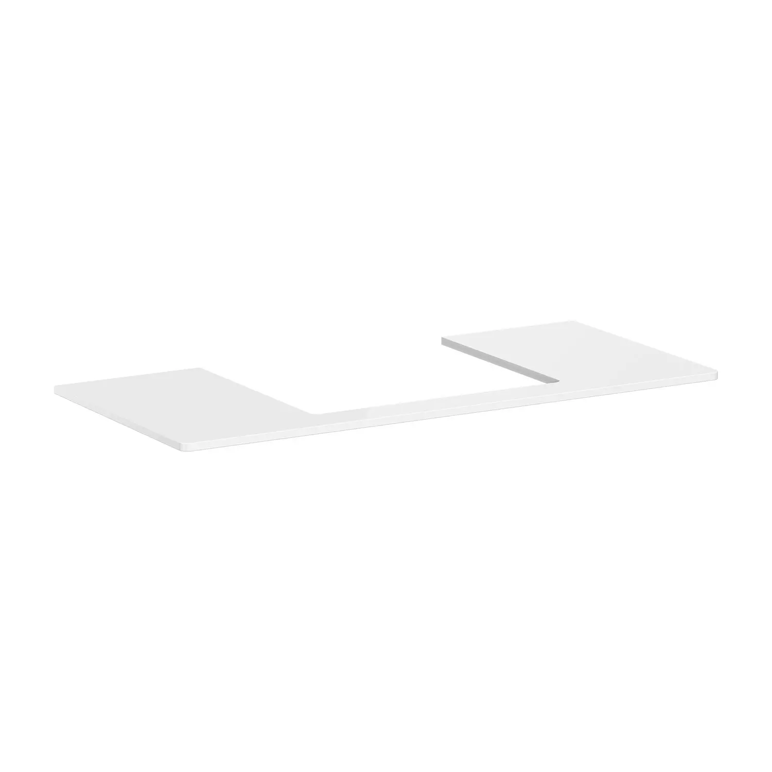 Hansgrohe Xelu Q - izlietnes virsma 118x55 cm, izgriezums vidū, balta spīdīga 54111050