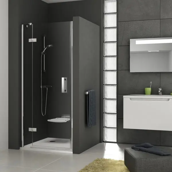 Ravak SmartLine - divdaļīgas dušas durvis SMSD2-100 B-L, 100-102 cm, kreisās, hroms/caurspīdīgs stikls 0SLABA00Z1