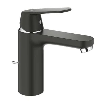 Grohe Eurosmart Cosmopolitan - izlietnes maisītājs M, ar noteces komplektu, hroms/ matēti melns 23325KW0