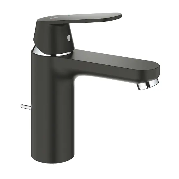 Grohe Eurosmart Cosmopolitan - izlietnes maisītājs M, ar noteces komplektu, hroms/ matēti melns 23325KW0