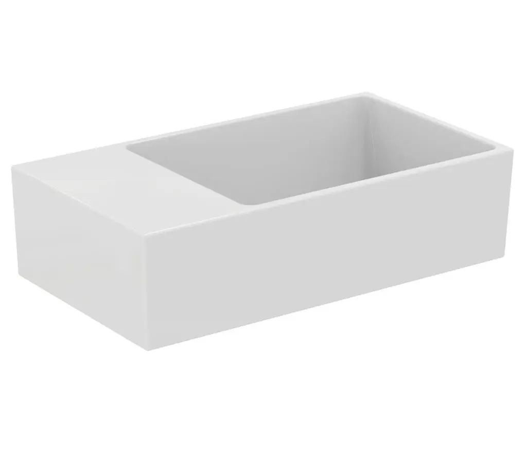 Ideal Standard Extra - uzliekamā roku mazgājamā izlietne 45x25 cm, ar pārplūdi, bez krāna cauruma, balta T392101
