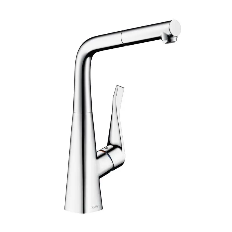 Hansgrohe M71 - virtuves izlietnes maisītājs M7114-H320 ar izvelkamu trauku dušu, sBOX, hromēts 73812000