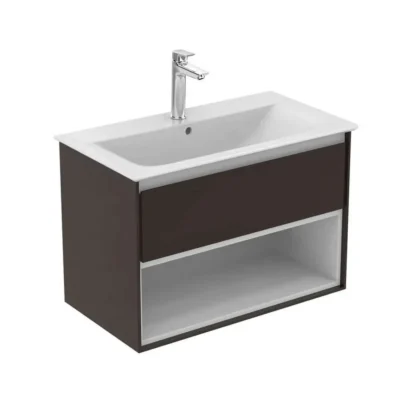 Ideal Standard Connect Air - izlietnes skapītis, 80x44x52 cm, brūns matēts/balts matēts E0827VY