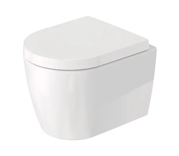 Duravit ME by Starck - piekaramais WC ar SoftClose sēdekli, bezapmales, DuraShield, balts 453009AAA1