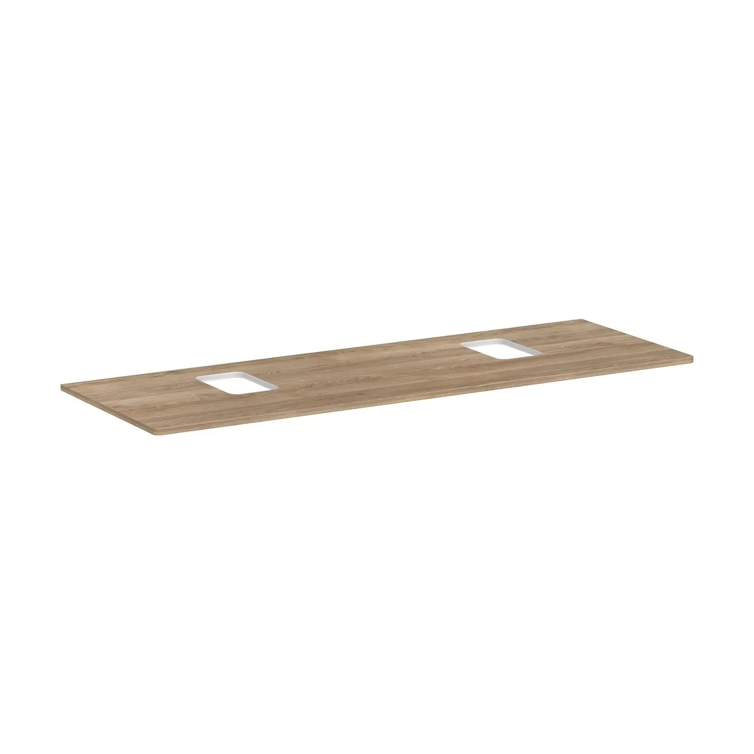 Hansgrohe Xelu Q - izlietnes virsma 156x55 cm, 2 izgriezumi, dabīgs ozols 54126230