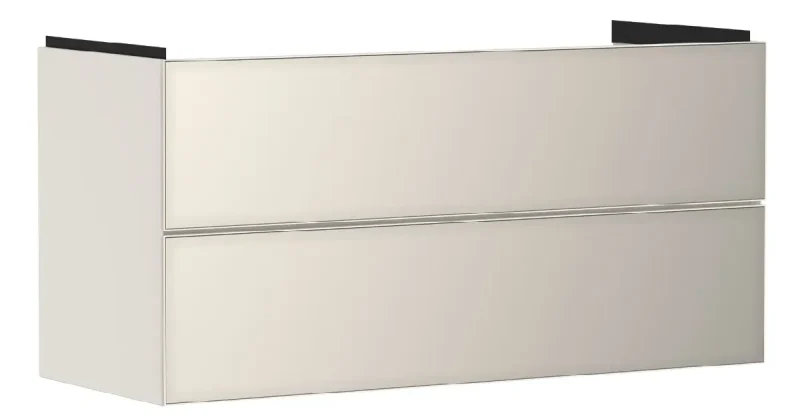 Hansgrohe Xevolos E - izlietnes apakšskapītis 118x58x48 cm, 2 atvilktnes, matēti bēšs/metāliski bēšs 54185790