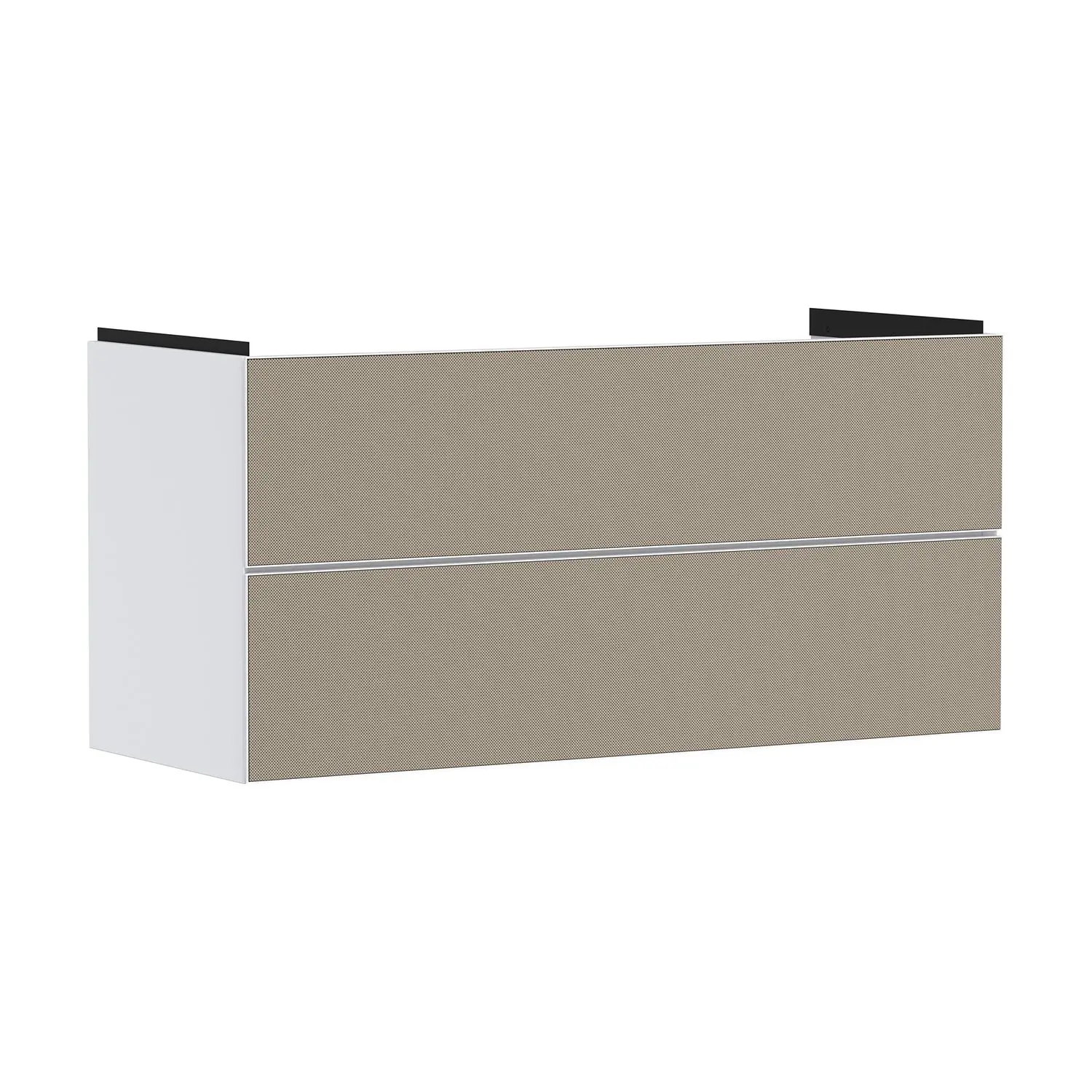 Hansgrohe Xevolos E - izlietnes apakškabinets 118x58x48 cm, 2 atvilktnes, matēti balts/bronza 54184390