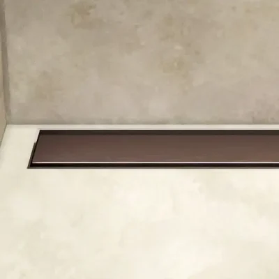 I-Drain Plano - nerūsējošā tērauda restes PRO sērijas dušas paliktnim, PVD virsma, garums 120 cm, šokolāde IPRO1200C