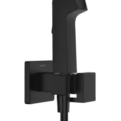 Hansgrohe - Bidē maisītājs zemapmetuma montāžai, ar dušu, matēti melns 29233670