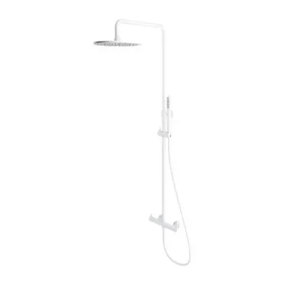 OMNIRES Y - dušas komplekts ar maisītāju, diametrs 25 cm, matēti balts Y1244MWM