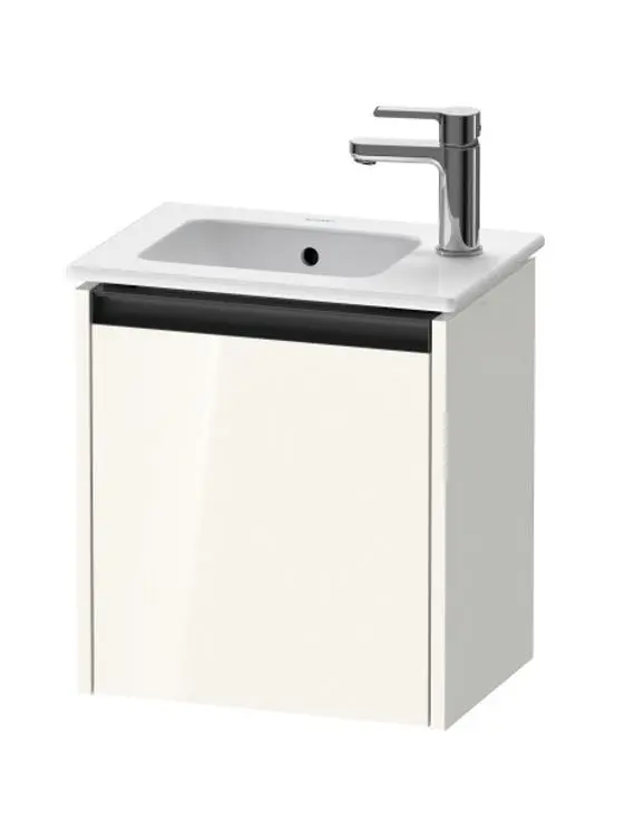 Duravit Ketho.2 - izlietnes skapītis 44x41x29 cm, ar 1 durvīm, eņģes pa kreisi, balts spīdīgs K25060L22220000