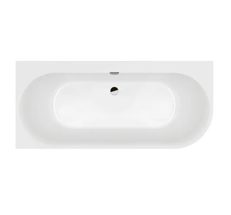 Villeroy & Boch Oberon 2.1 - vanna 180x80 cm, kreisā, Alpu balts UBQ180OBN9CL00VD01