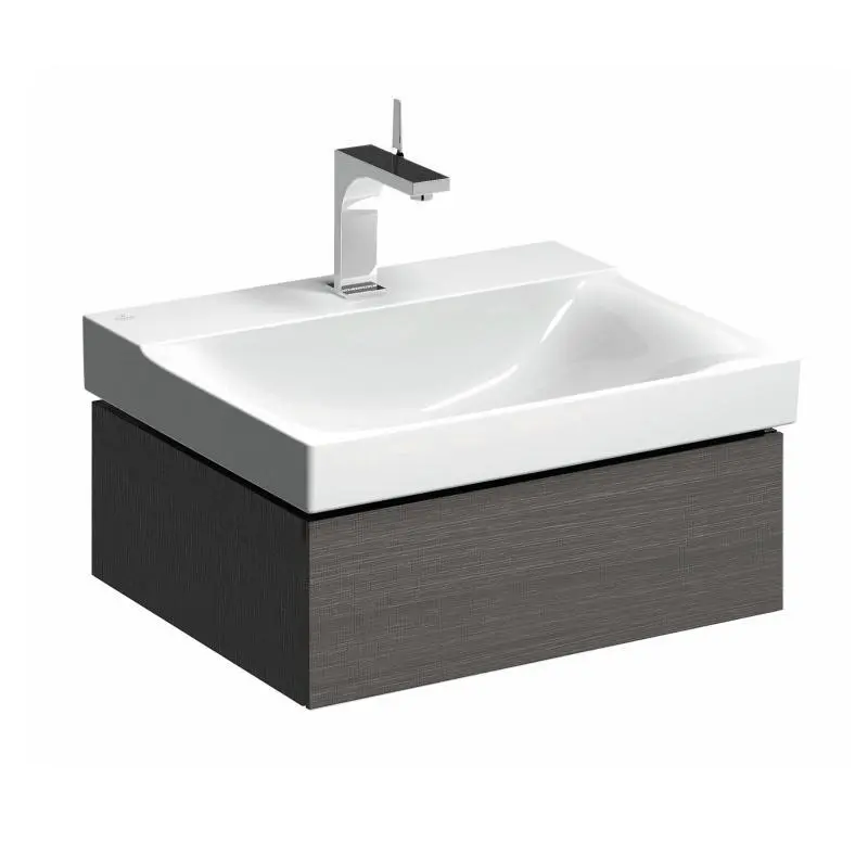 Geberit Xeno 2 - izlietnes skapītis 60 cm, izvelkama atvilktne ar LED apgaismojumu, pelēks 500.505.43.1