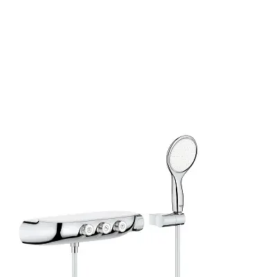 Grohe Rainshower SmartControl - dušas komplekts Duo ar termostata maisītāju - zemapmetuma, 36 cm, Moon White 26443LS0