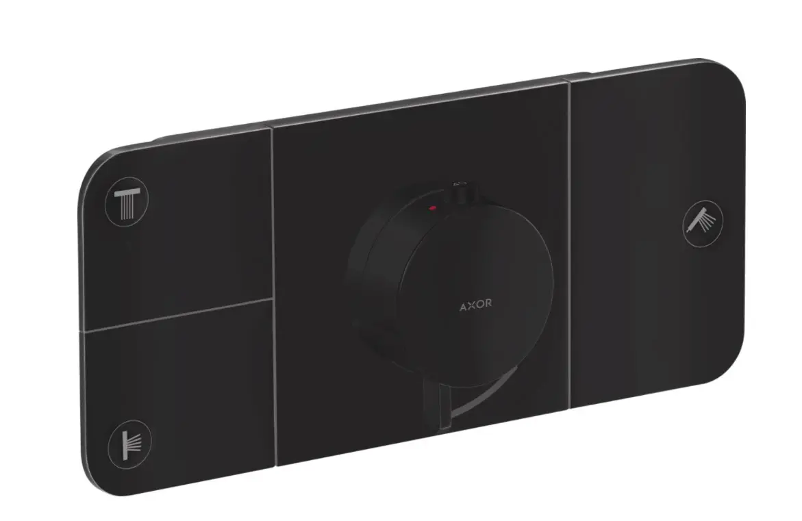 Axor One - termostats 3 ierīcēm, matēti melns 45713670