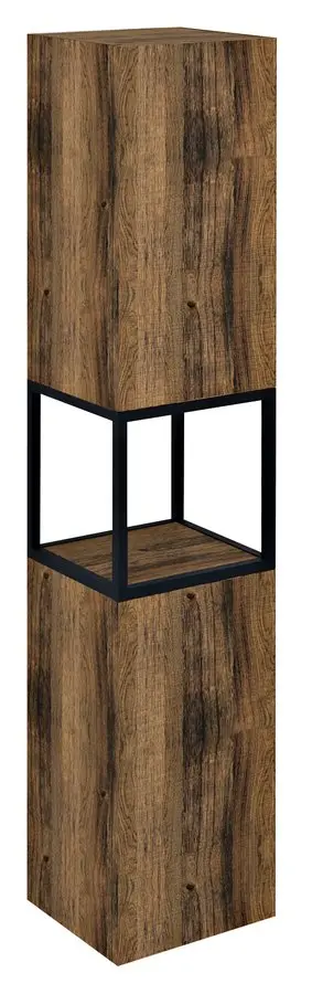 Sapho Skara - augstais skapis, 35x171x32 cm, 2 durvis, K/L, matēti melns/ ozols Collingwood CG010-1919