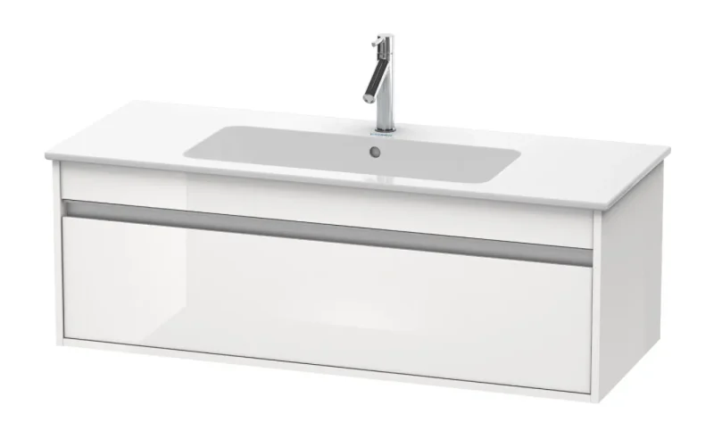Duravit Ketho - izlietnes skapītis 41x120x48 cm, 1 atvilktne, balts pulēts KT642102222