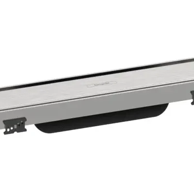 Hansgrohe RainDrain Match - dušas noteka 800 ar nerūsējošā tērauda resti, ar augstumā regulējamu rāmi, matēts nerūsējošais tērauds 56038800