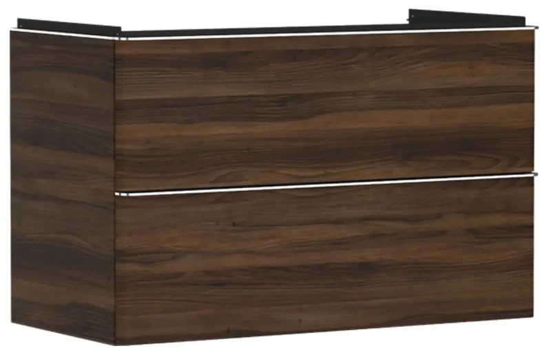 Hansgrohe Xelu Q - izlietnes apakšskapītis, 63x98x50 cm, 2 atvilktnes, tumšs valrieksts/hroms 54034000