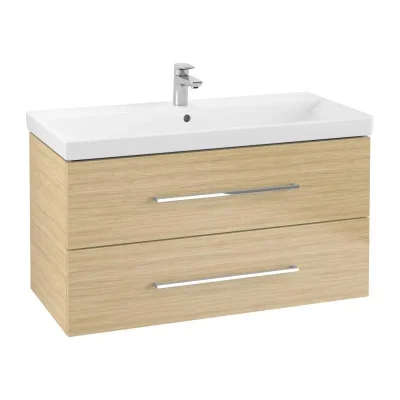 Villeroy & Boch Avento - izlietnes skapītis, 98x51x45 cm, 2 atvilktnes, Nordic Oak A89200VJ