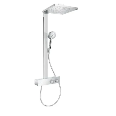 Hansgrohe Raindance E - dušas komplekts ar termostatu, 30x30 cm, matēti balts 27361700