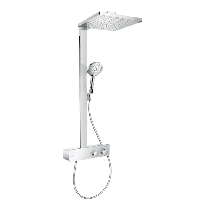 Hansgrohe Raindance E - dušas komplekts ar termostatu, 30x30 cm, matēti balts 27361700