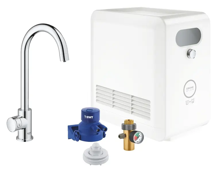 Grohe Blue Professional - virtuves izlietnes vārsts Mono ar dzesēšanas iekārtu un ūdens filtru, hromēts 31302002