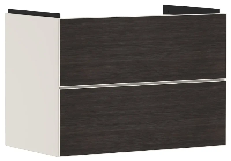 Hansgrohe Xevolos E - izlietnes skapītis 78x58x48 cm, 2 atvilktnes, bēšs matēts/tumšs ozols 54179730