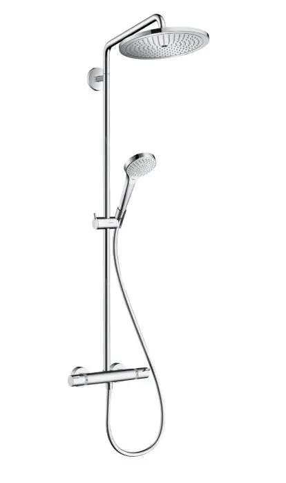 Hansgrohe Croma Select S - dušas kolonna Showerpipe 280 ar termostata maisītāju, hromēts 26790000