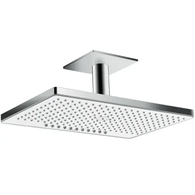 Hansgrohe Rainmaker Select - galvas duša 460, izvirzījums 10 cm, EcoSmart 9 l/min, 2 strūklas, balta / hromēta 24014400