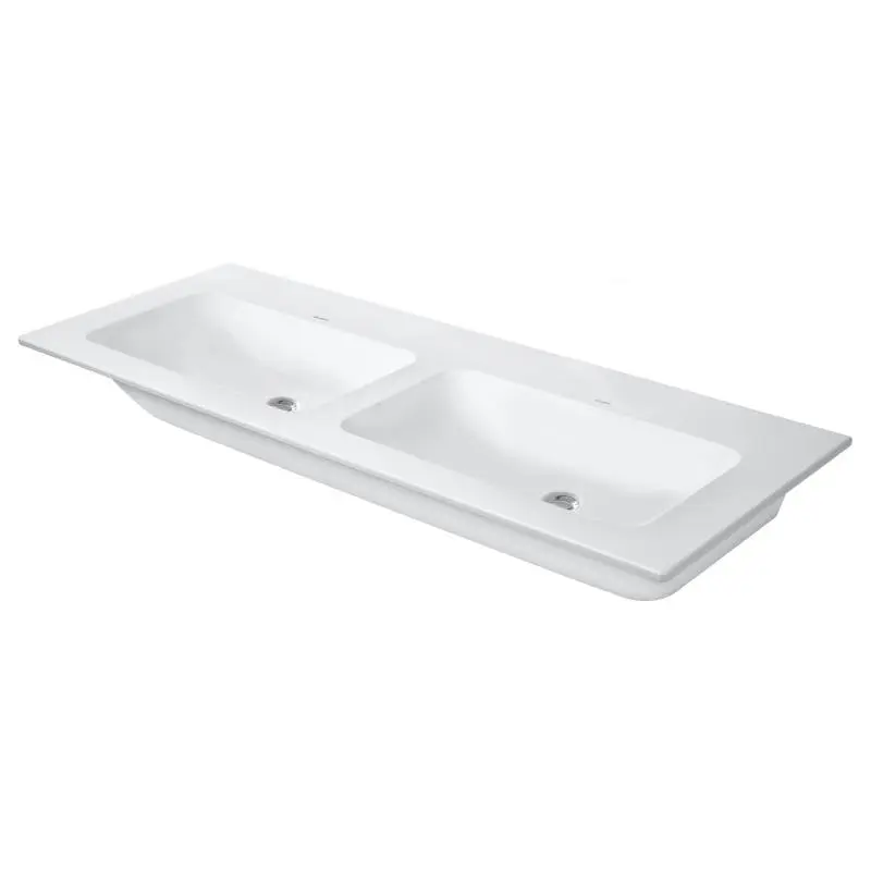 Duravit ME by Starck - mēbeļu dubultizlietne 130x49 cm, balta matēta 2336133260