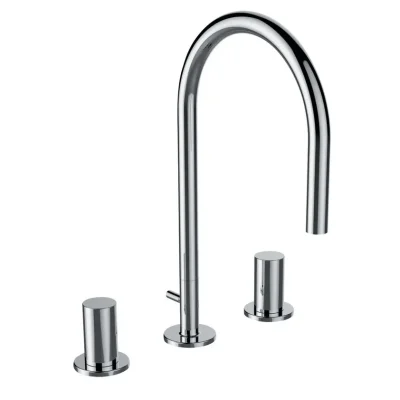Laufen Kartell - izlietnes maisītājs ar noteces vārstu, 3 caurumu montāža, hroms H3123330042211