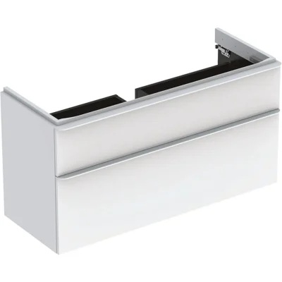 Geberit Smyle Square - izlietnes skapītis, 118x47x62 cm, 2 izvelkamās atvilktnes, balts spīdīgs/balts matēts 500.355.00.1