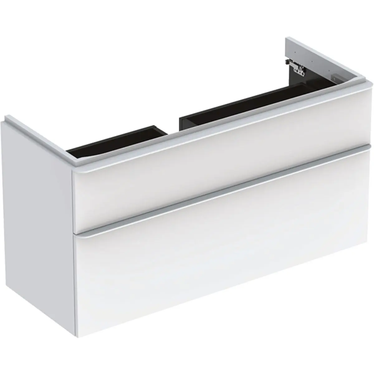 Geberit Smyle Square - izlietnes skapītis, 118x47x62 cm, 2 izvelkamās atvilktnes, balts spīdīgs/balts matēts 500.355.00.1