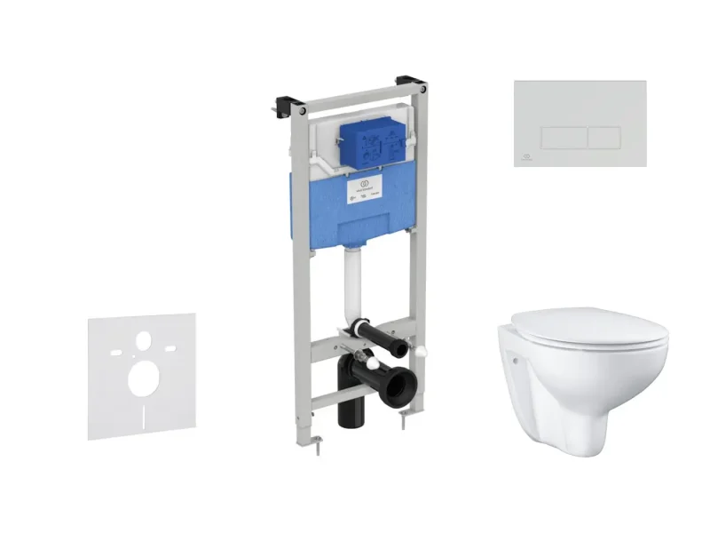 Ideal Standard ProSys - komplekts - priekšsienas elements, tualete un WC sēdeklis Bau Ceramic, vadības plate Oleas M2, Rimless, SoftClose, hroms ProSys120M SP63