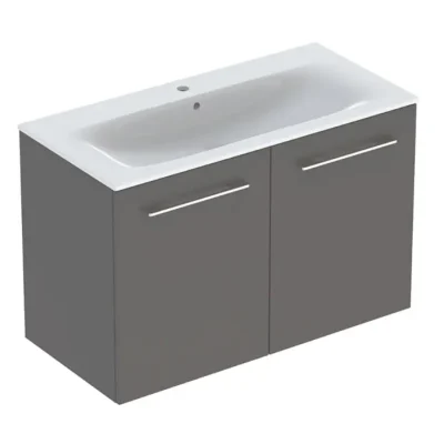 Geberit Selnova Square - izlietnes skapis 64x54x48 cm, ar izlietni, 2 durvis, Lava matēts 501.261.00.1