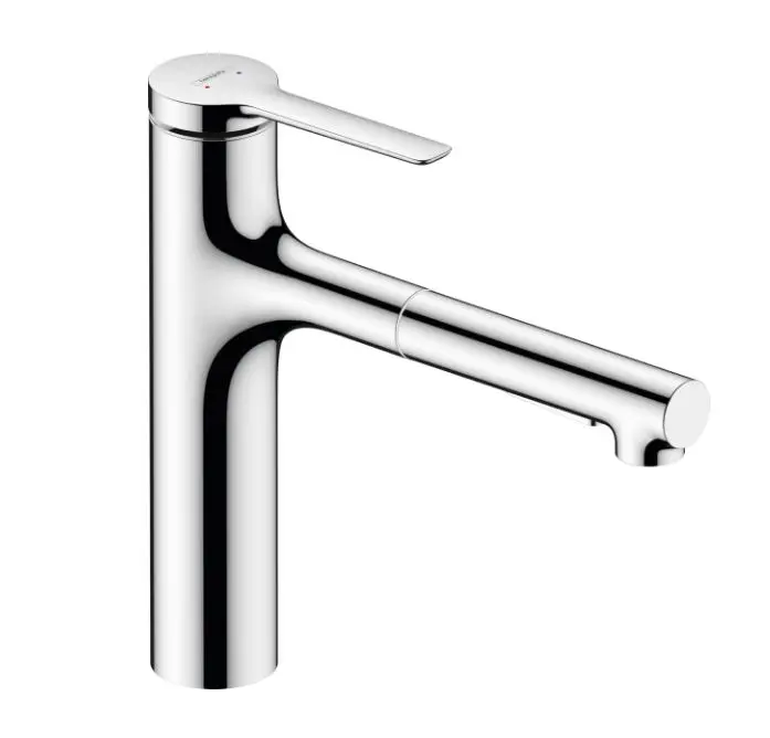 Hansgrohe Zesis M33 - virtuves izlietnes maisītājs 160, ar izvelkamu dušu, sBox lite, hroms 74804000
