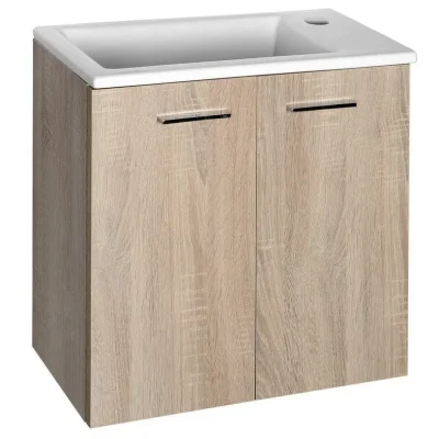 Aqualine Keramia Fresh - izlietnes apakšskapis 49x50x25 cm, platīna ozols 51047DP