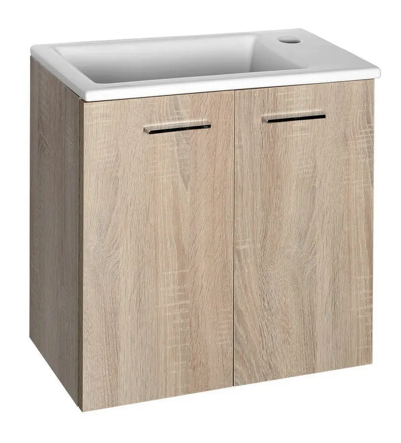 Aqualine Keramia Fresh - izlietnes apakšskapis 49x50x25 cm, platīna ozols 51047DP