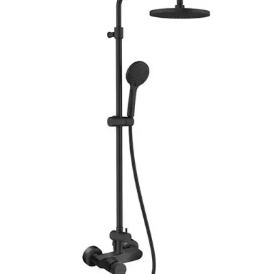 Novaservis Ferro Nostris - dušas komplekts ar maisītāju, diametrs 23 cm, 3 strūklas, melns NP99-BNS7UBL