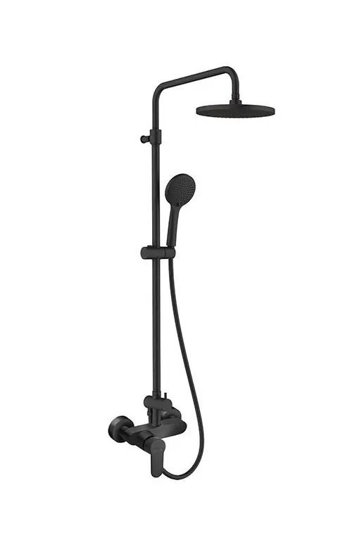 Novaservis Ferro Nostris - dušas komplekts ar maisītāju, diametrs 23 cm, 3 strūklas, melns NP99-BNS7UBL