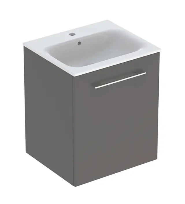 Geberit Selnova Square - izlietnes skapis 64x54x48 cm, ar izlietni, 1 durvis, Lava matēts 501.249.00.1