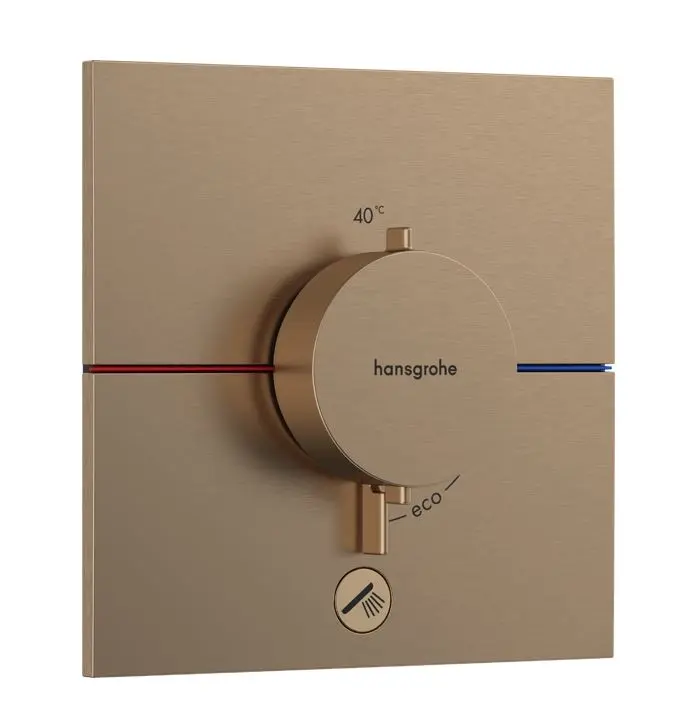 Hansgrohe ShowerSelect Comfort - zemapmetuma termostata maisītājs, birstēts bronzas 15575140